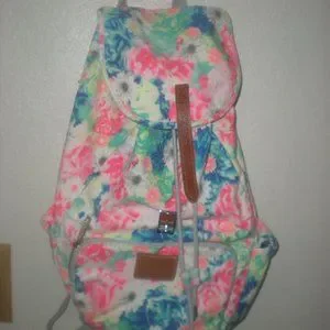 Victoria secret pink floral backpackEUC Victoria main image 3